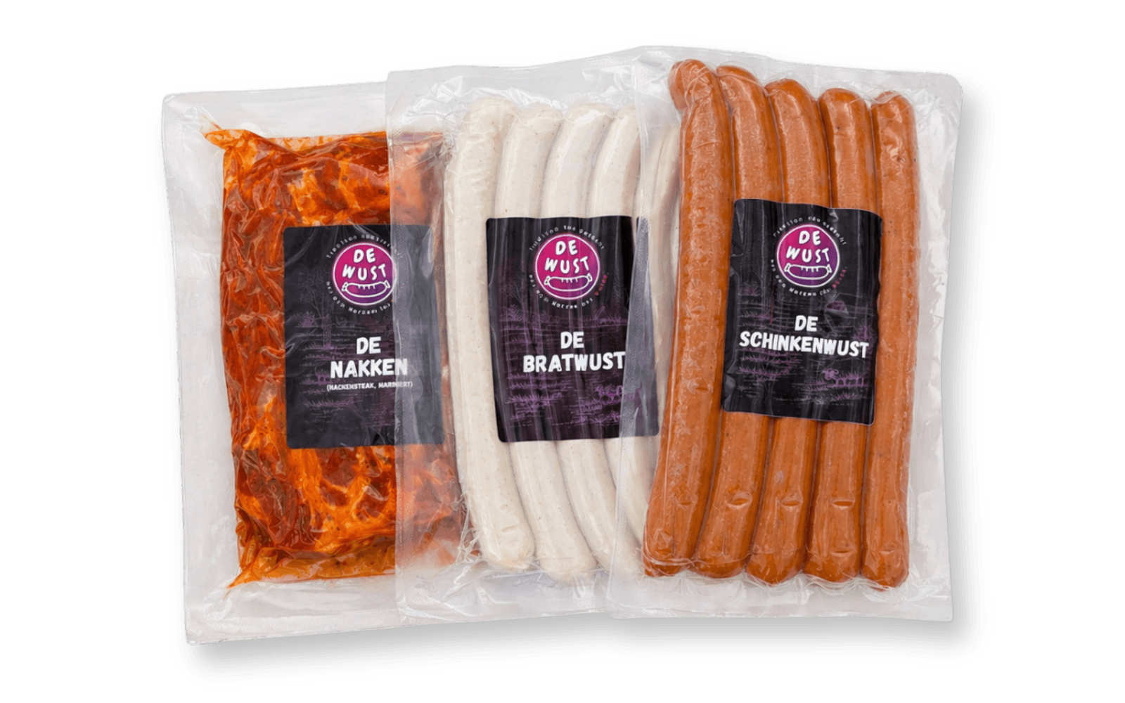De Wust Sortiment – De Nakken, De Bratwust, De Schinkenwust